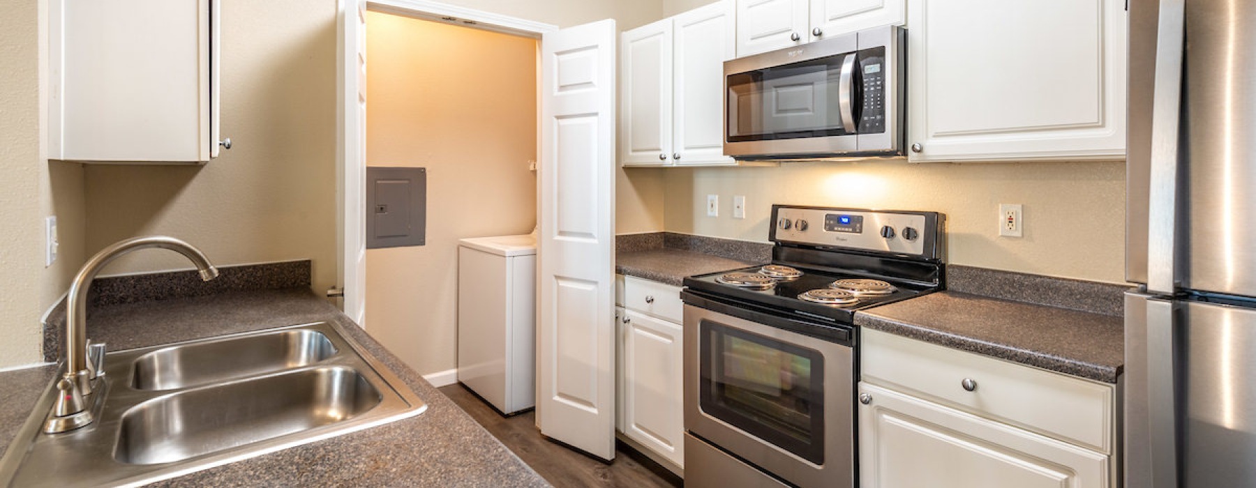 kitchen with lots of cabinets