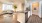 a kitchen with a bar and couch